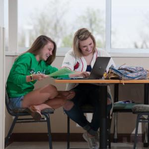 students in study nook.