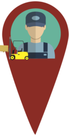Forklift Worker Icon